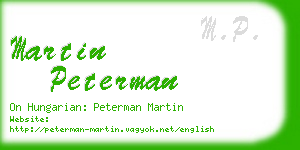 martin peterman business card